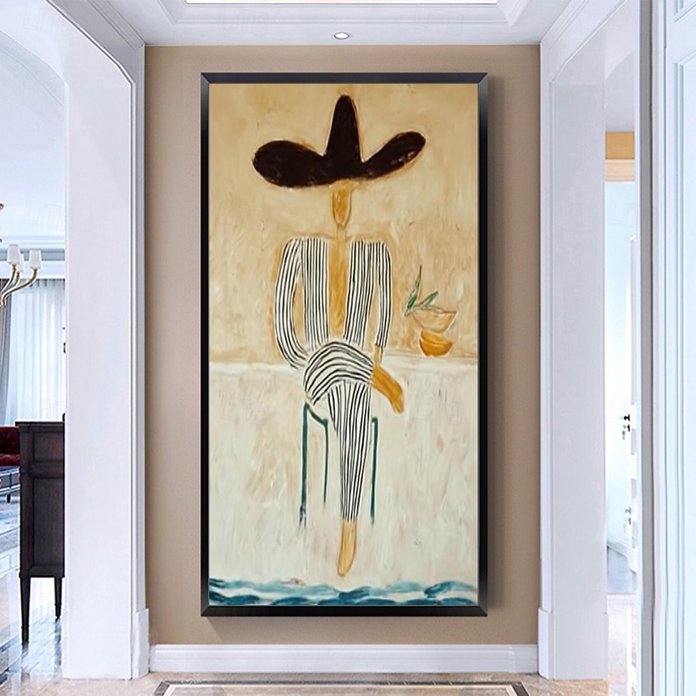 Met de hand gemaakt Hang-geschilderd olieverfschilderij Handgeschilderde Verticaal Abstract Landschap Modern Zonder Inner Frame (Geen frame) 2026 - $106.99 –P4