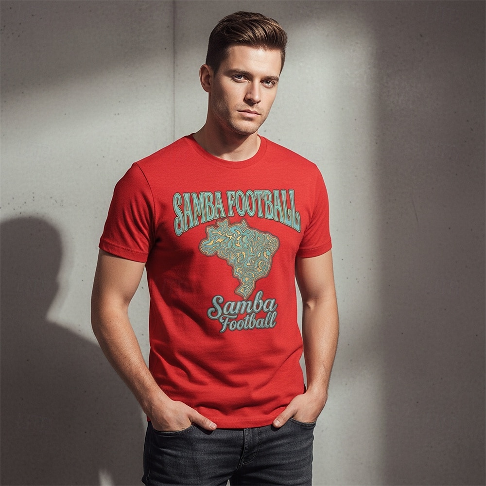 World Soccer Match 2026 Outfits Graphic Tee Football Brazil Inspired Patriotic T-shirt Sleeve for Unisex Adults' 3D Print  for Party Sports Outdoor 2026 - $18.99 –P4