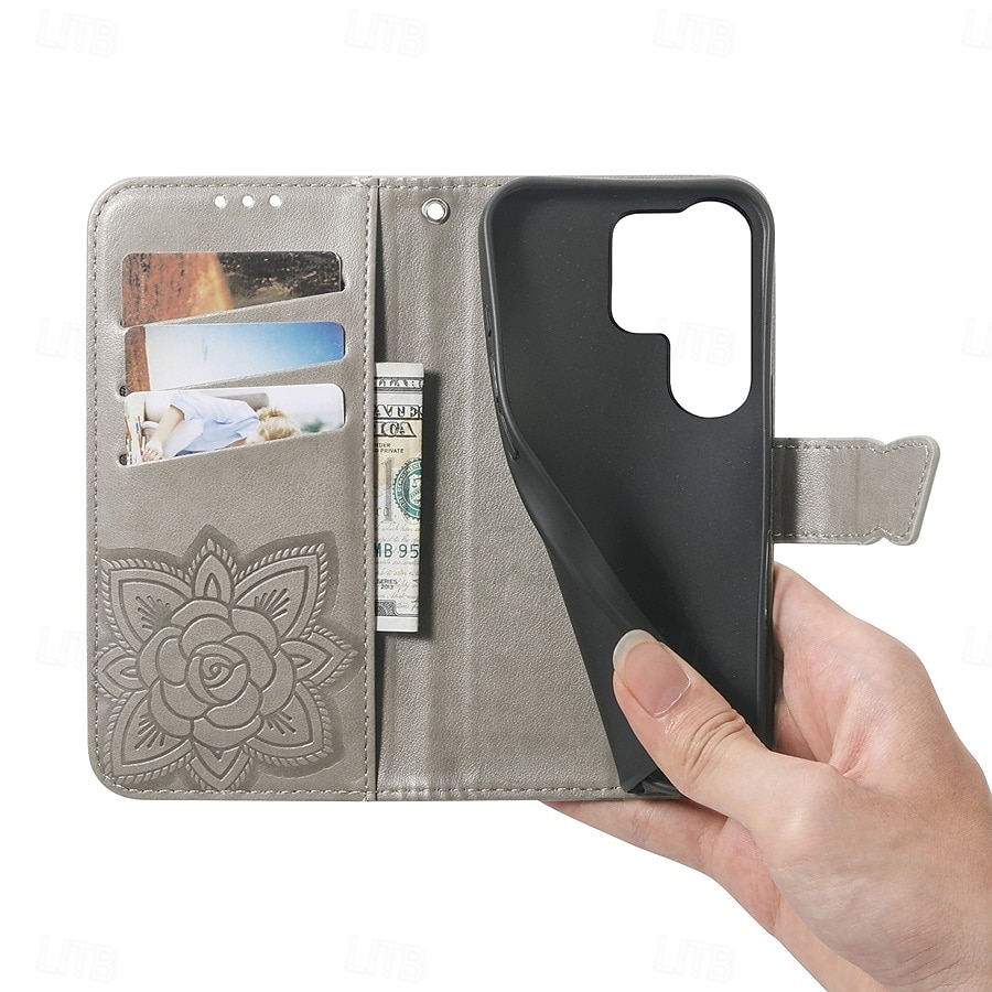 Phone Case For Samsung Galaxy S26 S26 Plus S26 Ultra Wallet Case Flip Cover with Wrist Strap Kickstand Butterfly Retro TPU PU Leather 2026 - $14.99 –P7
