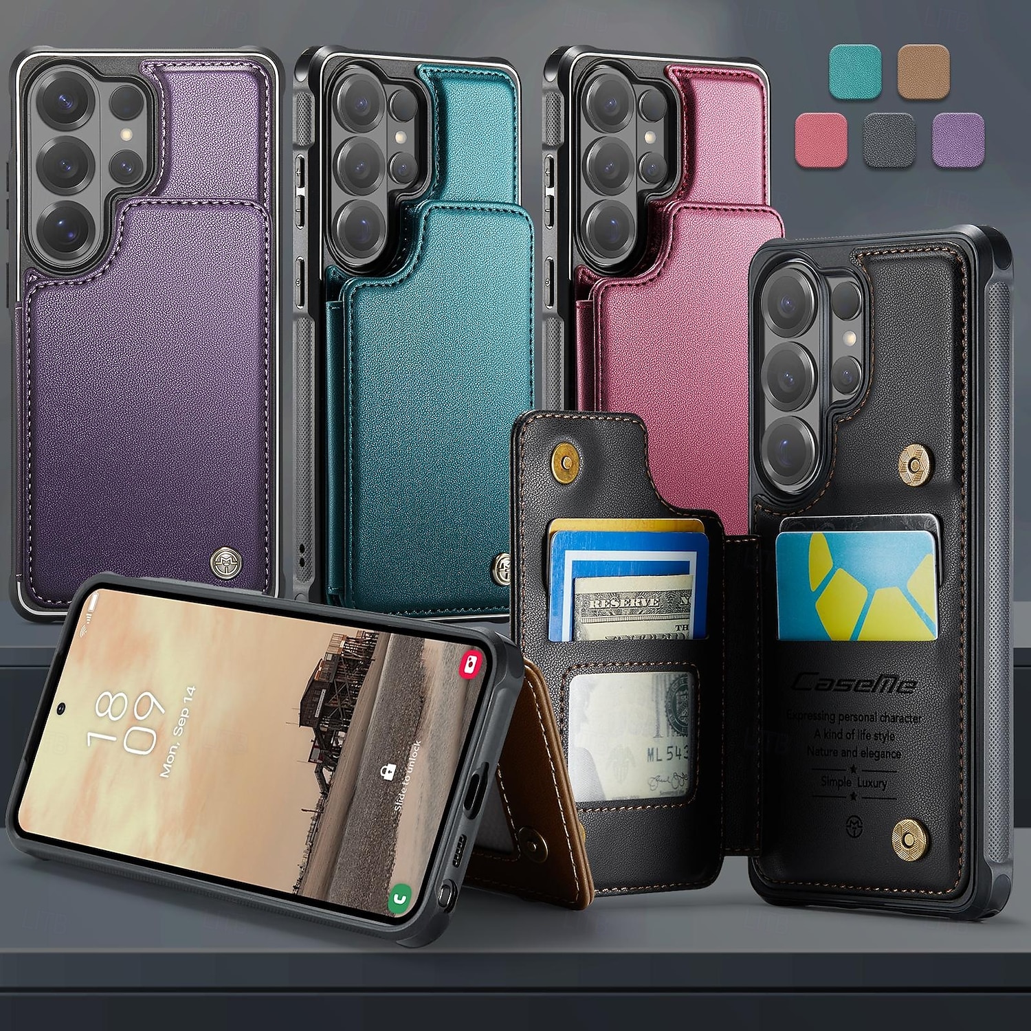 Phone Case For Samsung Galaxy S26 S26 Ultra Plus Wallet Case Flip Cover with Stand Holder Card Slot Shockproof Retro TPU PU Leather 2026 - $17.99 –P1