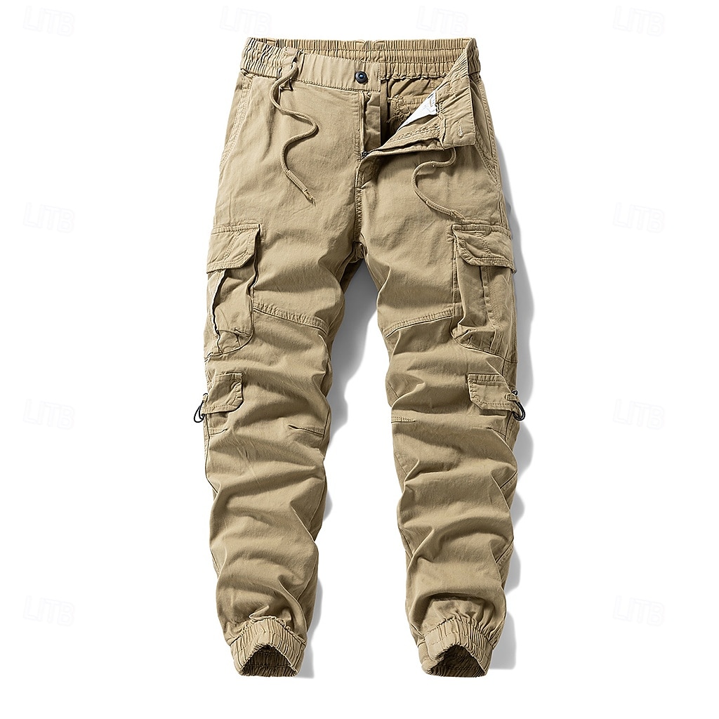 Bărbați Pantaloni cargo Pantaloni casual Παντελόνι πεζοπορίας Cordon Buzunar Simplu Confort Comfortabil Lungime totală Zilnic Casă În aer liber Vacanță Simplu Verde Militar Negru Micro-elastic 2026 - $47.99 –P1