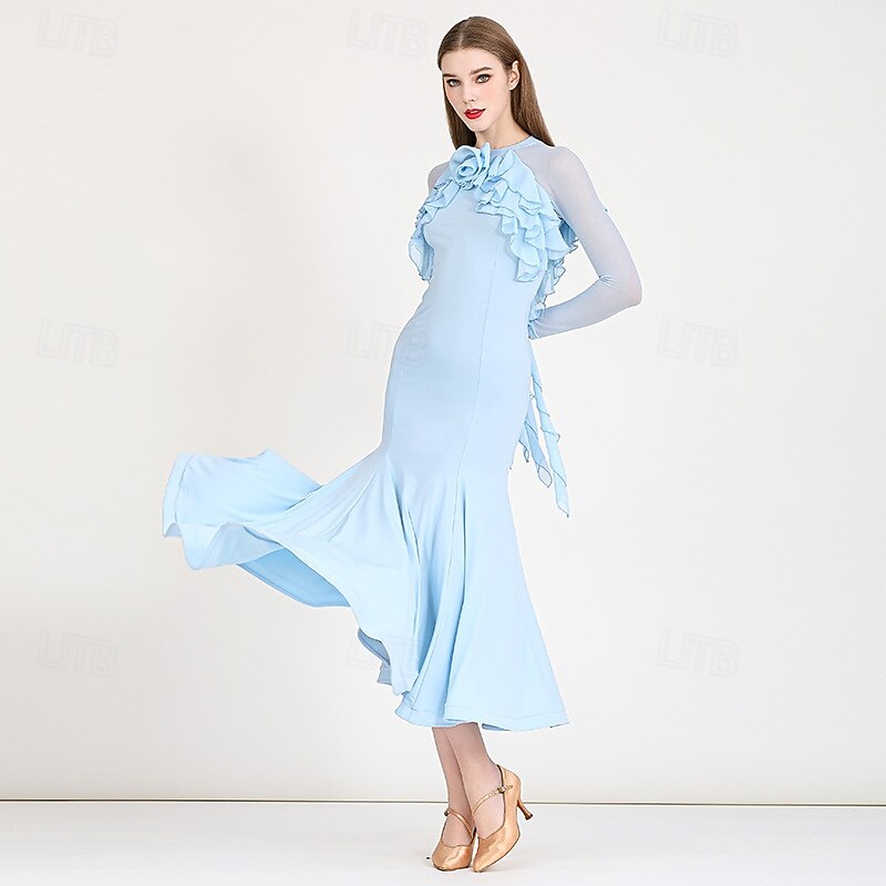 Tiodans Klänning Plisserat Tvinning Dam Fest Träning Prestanda Långärmad Elastan Polyester 2026 - kr.1745 –P3