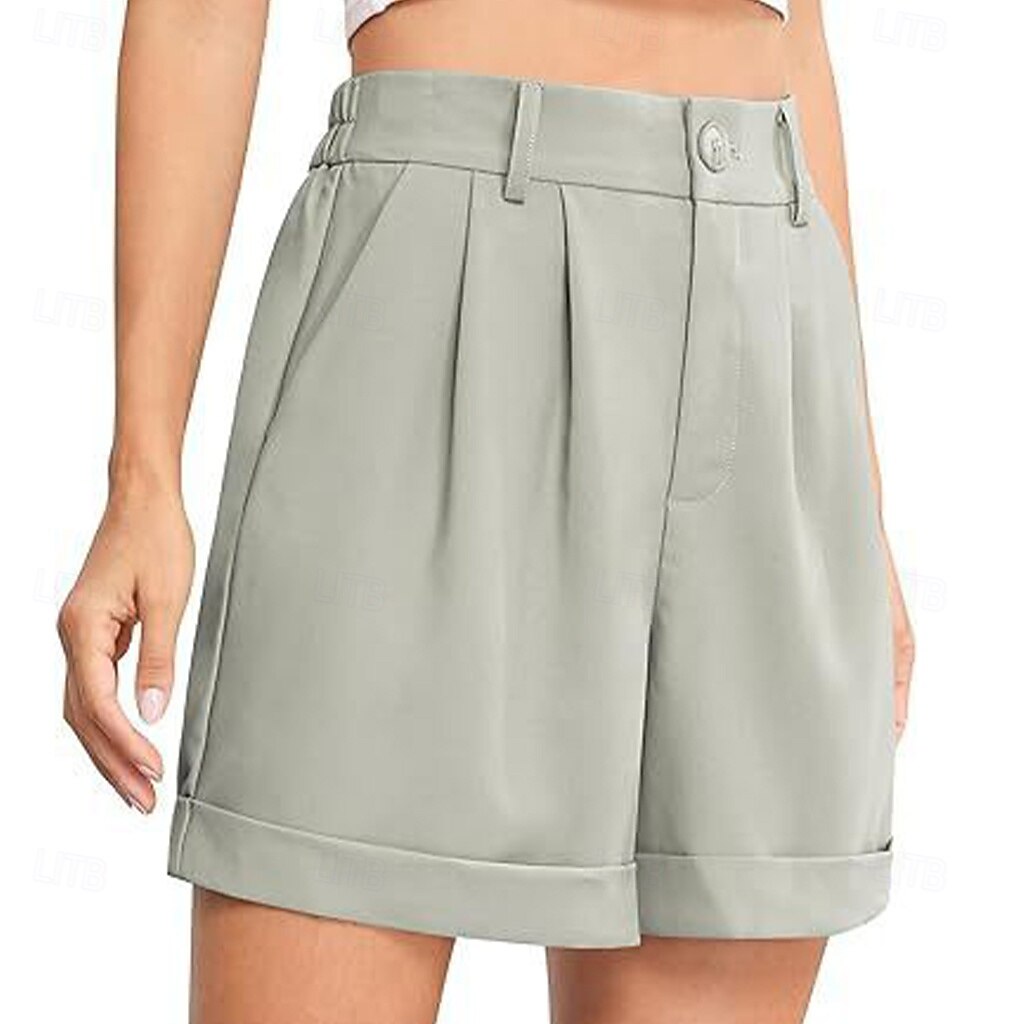 Mujer Bermudas Pantalón corto Pantalones cortos de verano Pantalones cortos de playa Vacaciones Moda Casual / Diario Corto Alta cintura Cremallera Bolsillo Cintura elástica Comodidad Secado rápido 2026 - $33.99 –P8