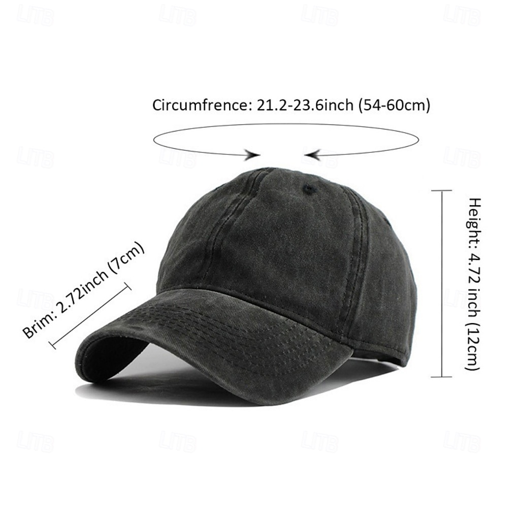 Men's Baseball Cap Sun Hat Trucker Hat Blue Black Polyester Adjustable Fashion Streetwear Casual Daily Outdoor Vacation Plain Sun Protection Sunscreen Breathability 2026 - $5.49 –P14