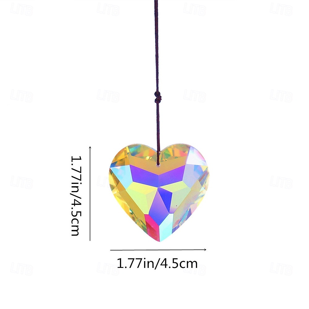 45mm 3D Heart Crystal Suncatcher Prism Pendant Crafts for Home Office Garden Decoration Rainbow Maker Window Pendant 2026 - $12.49 –P3