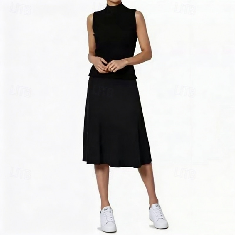 Women's Solid Colored Casual Skirt Tennis Skirts Sport Skirt High Waist Quick Dry Breathable Tennis Golf Pickleball Skirt Dark Grey Black Wine Tennis Clothing 2026 - $17.99 –P2