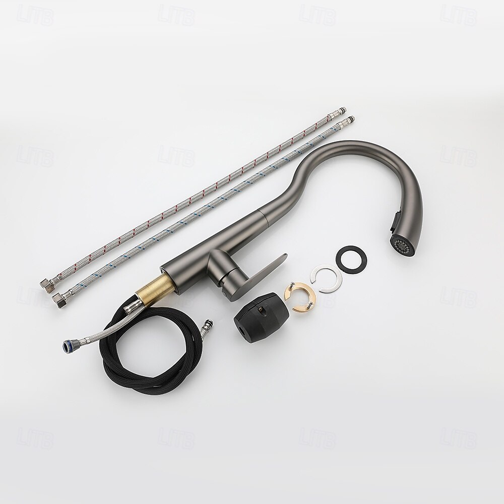 ברז כיור מטבח עם מרסס נשלף, ברז מטבח מסחרי בעל ידית אחת בקשת גבוהה 2026 - $178.99 –P3