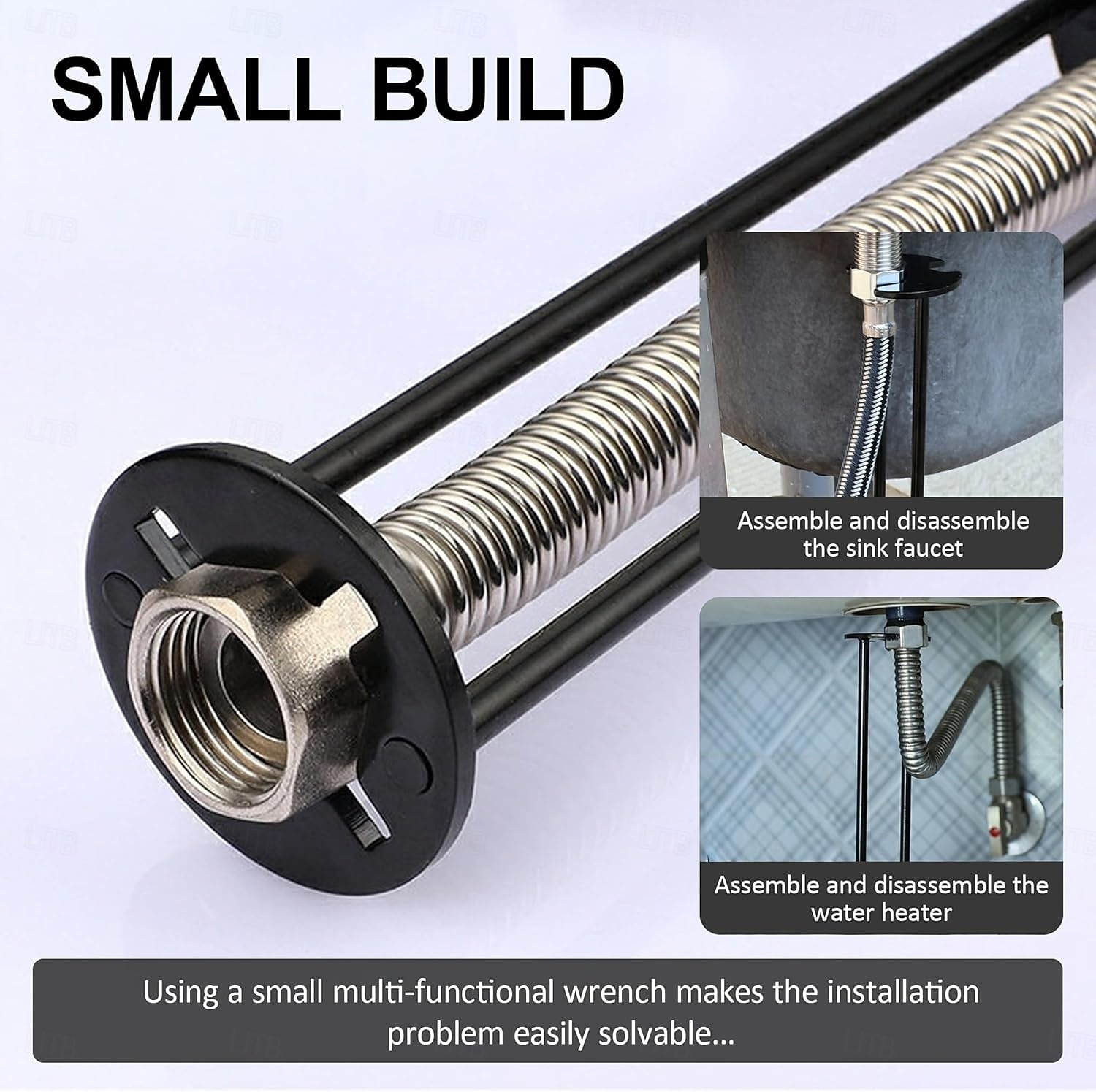 2 stuks professionele wastafelsleutels - multifunctionele wastafel &Kraanmontagegereedschap, pijpsleutel met draaibare kop voor krappe ruimtes onder de gootsteen 2026 - $16.99 –P7