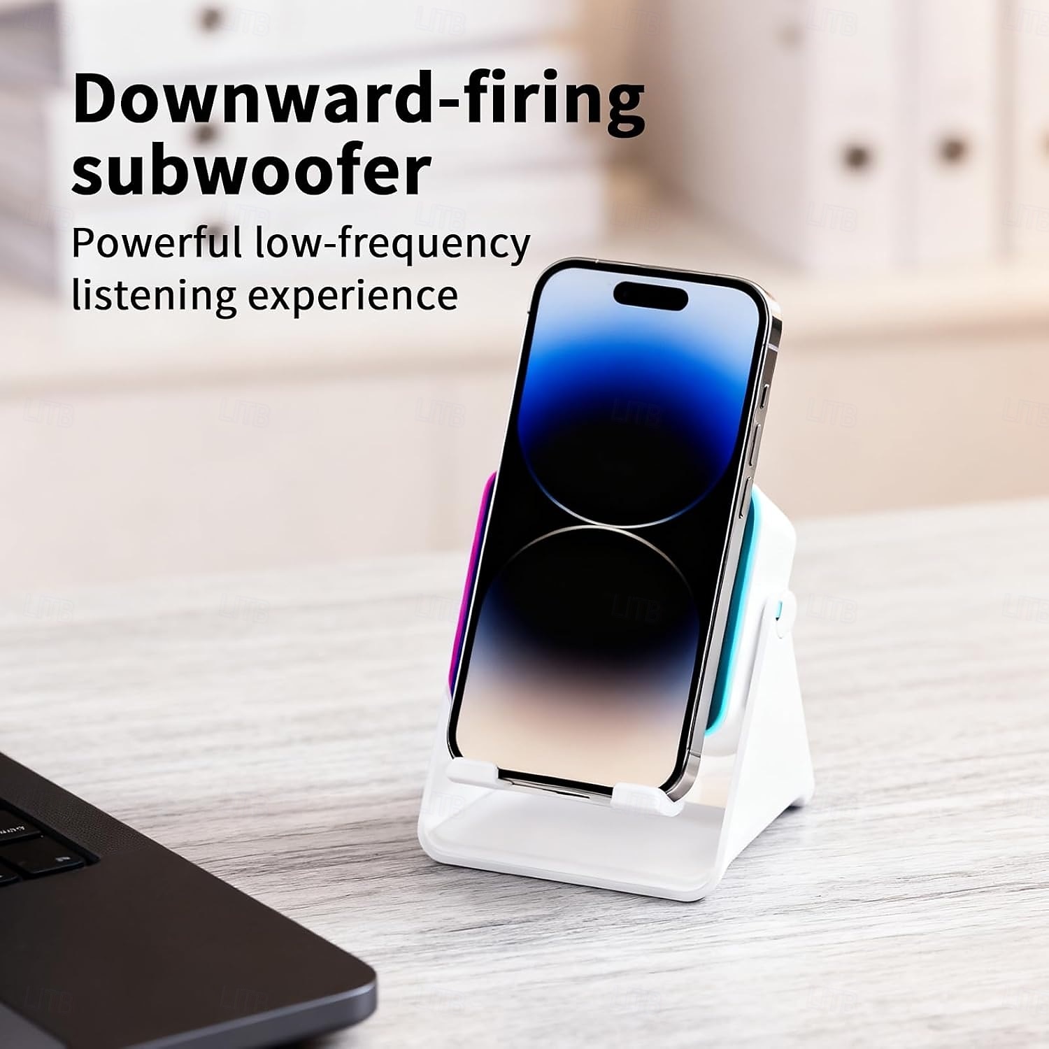 Induction Speaker with Phone Stand Wireless Induction Audio Speaker Amplifier with Light 10W Phone Holder Smartphone Bracket 2026 - GBP £21 –P2