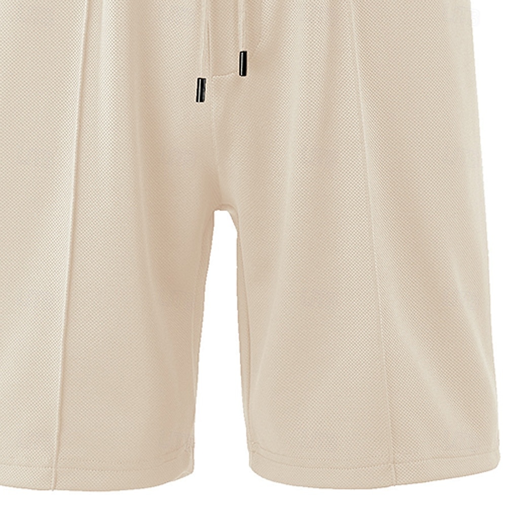 Voor heren Wafel korte broek Korte broek Casual korte broek Gestructureerde shorts Zak Elastische taille Effen Comfort Ademend Knielengte Casual Buiten Strand Vakantie Modieus Zwart Bruin Inelastisch 2026 - $22.99 –P7