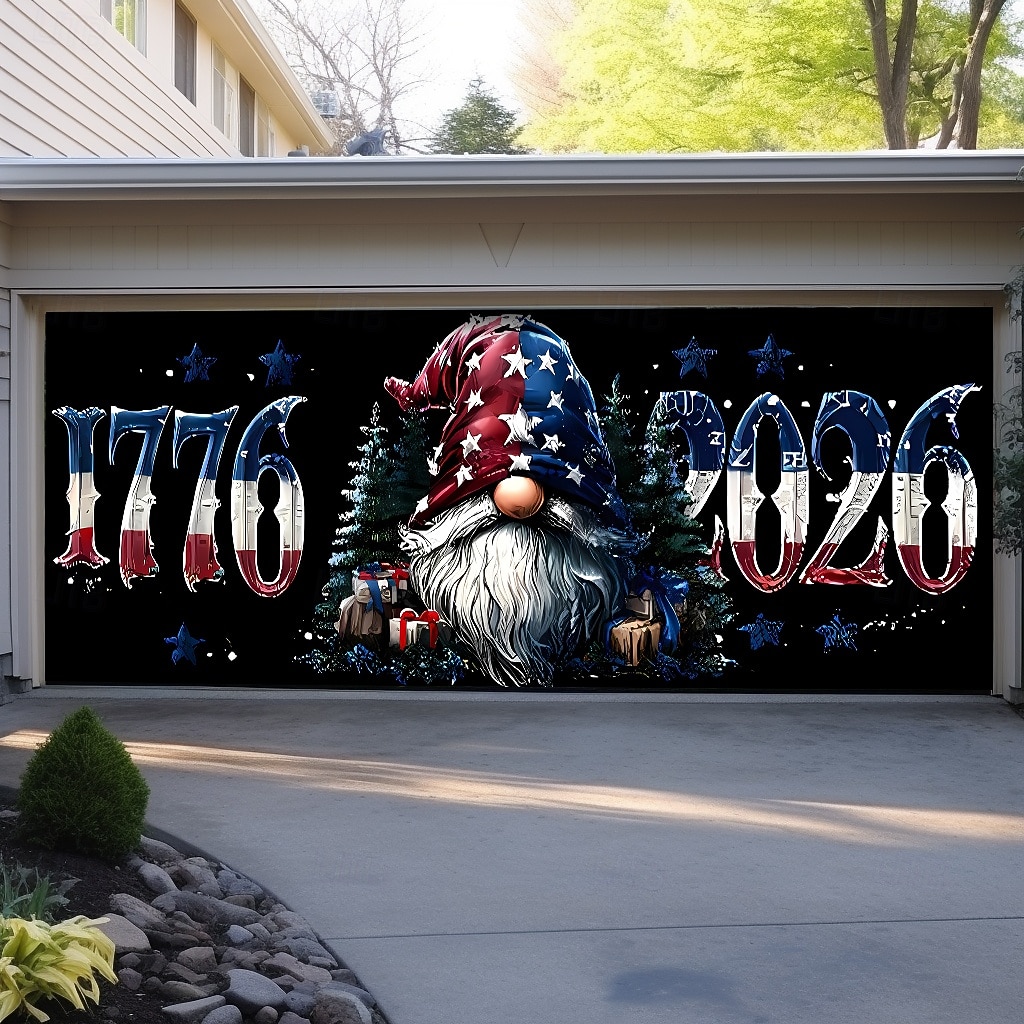 4η Ιουλίου 2026 250η Ημέρα Μνήμης Επέτειος 1776 2026 Άγαλμα της Ελευθερίας Αμερικανική Σημαία Κάλυμμα Γκαράζ Μπανέρ Πατριωτική Υπαίθρια Διακόσμηση Σπιτιού Γιορτής Ημέρας Ανεξαρτησίας Μεγάλο Κάλυμμα 2026 - $49.99 –P1