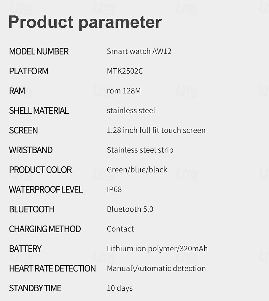 AW12 / AW13Pro Montre intelligente 1.28 pouce Smartwatch Montre Connectée Bluetooth Podomètre Contrôle de l'Activité Moniteur de Sommeil Compatible avec Android iOS Unisexe Longue Veille Contrôle des de 2026 ? $69.99 –P2