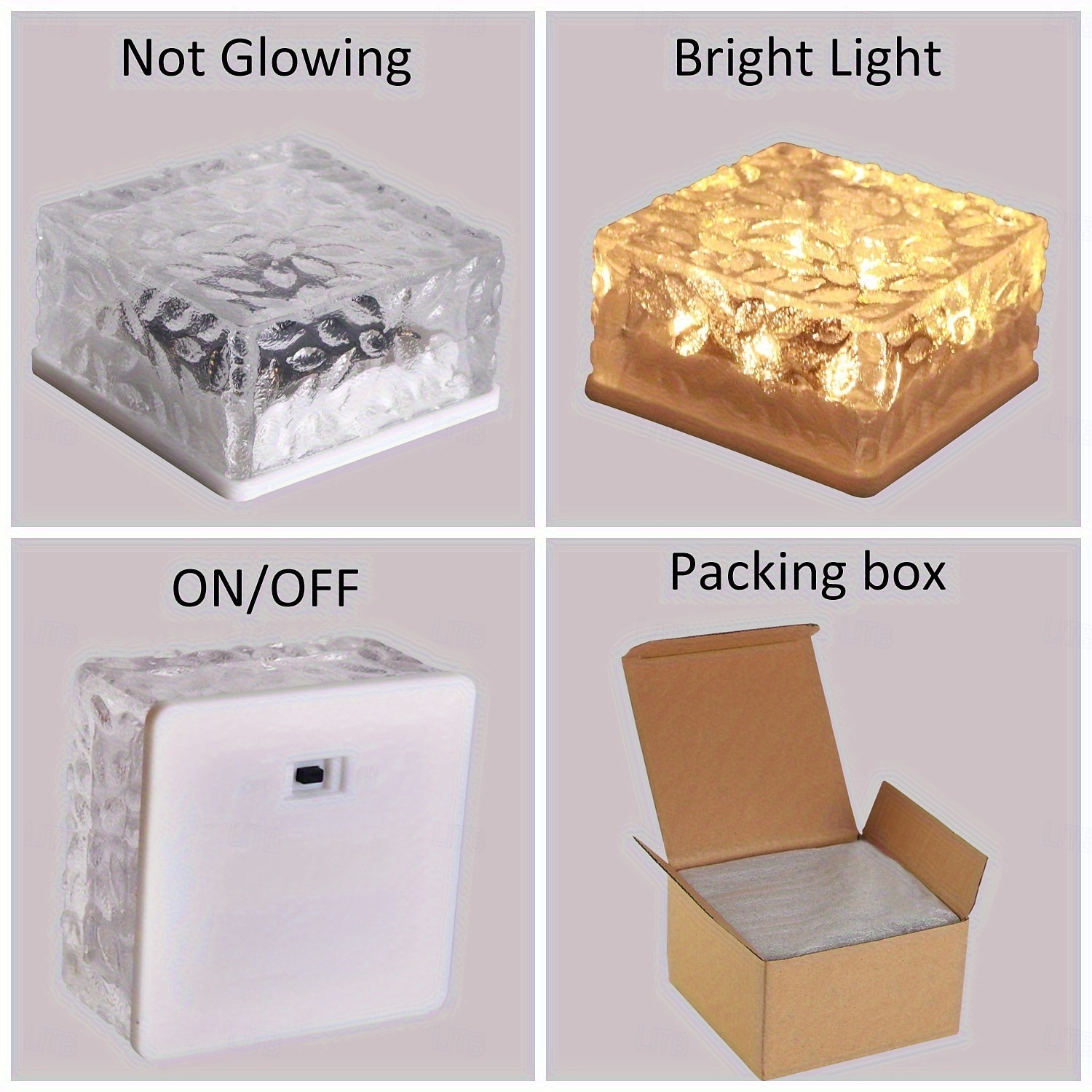 2026年 大型屋外ソーラー防水ガラスアイスブリックパスライト6個セット、庭、庭、芝生、通路、別荘、農場、パティオ、階段用装飾LEDランプ – 夏の雰囲気のある景観照明  コレクション – $53.99 –P2