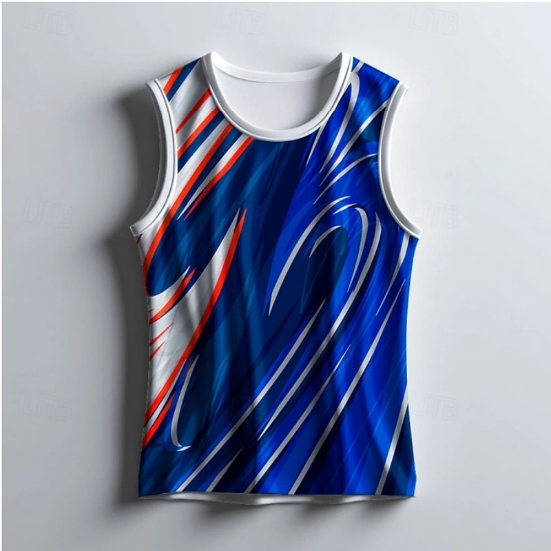 Herre Grafisk Geometrisk Treningstank topp Singlet til jogging Gymtopp Sommer Ermeløs Hurtigtørkende Myk Pustende Treningsøkt Løp Vandring Jogge Gul Rød Blå Sports Sportsklær 2026 - $17.99 –P12