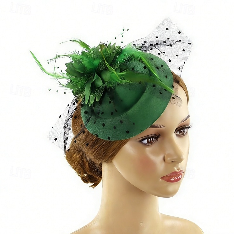 Fascinators Feather Fabric Wedding Birthday Elegant Vintage Cute With Feather Floral Headpiece Headwear 2026 - $16.49 –P5