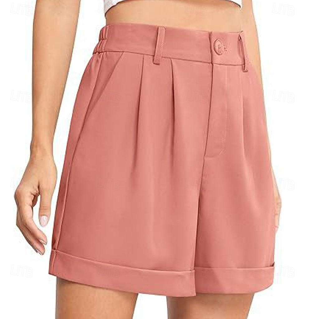Mujer Bermudas Pantalón corto Pantalones cortos de verano Pantalones cortos de playa Vacaciones Moda Casual / Diario Corto Alta cintura Cremallera Bolsillo Cintura elástica Comodidad Secado rápido 2026 - $33.99 –P18