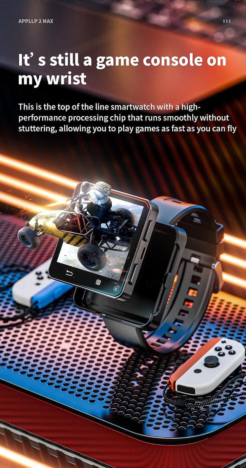 LOKMAT APPLLP 2 MAX Smart Watch 2.64 inch 4G LTE Cellular Smartwatch Phone Pedometer Call Reminder Alarm Clock Compatible with Null Unisex GPS Hands-Free Calls Media Control IPX-4 57mm Watch Case 2026 - $243.89 –P12