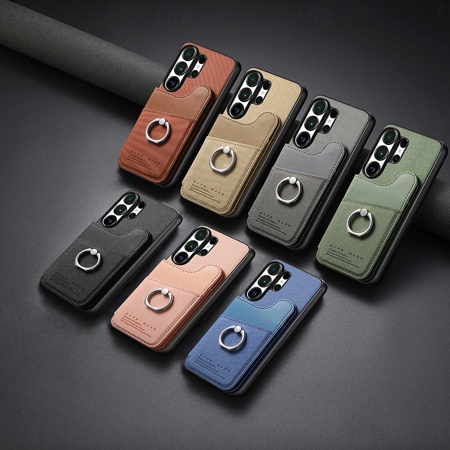 telefon fodral Till Samsung Galaxy S26 S26 Plus S26 Ultra Skal med stativ Ringhållare Ringspänne Kontor / företag TPU PU läder 2026 - $17.99 –P10