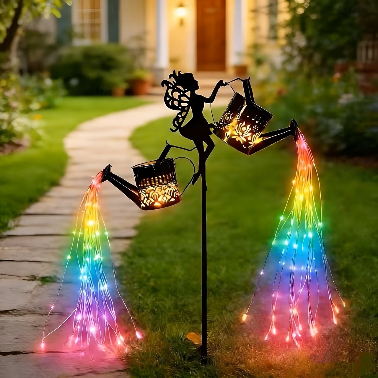 חיצוני חצר שמש led דשא אור פיות מים כד מפל זורם מים אור כפול וו עמיד למים שמש גן חיצוני דקור אורות חצר דשא מסלול מרפסת טרסת קישוט 2026 - $35.99 –P5