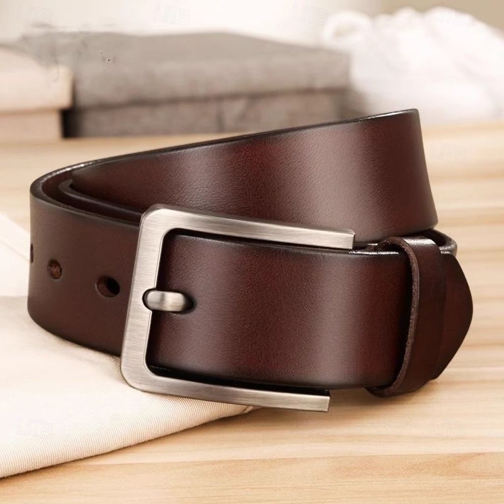 Homme Ceinture Boucle automatique Cuir Chrome Streetwear Contemporain Classique Loisir Couleur Unie Noir Marron Quotidien Affaires Formel Ceinture Taille de 2026 ? $16.49 –P9