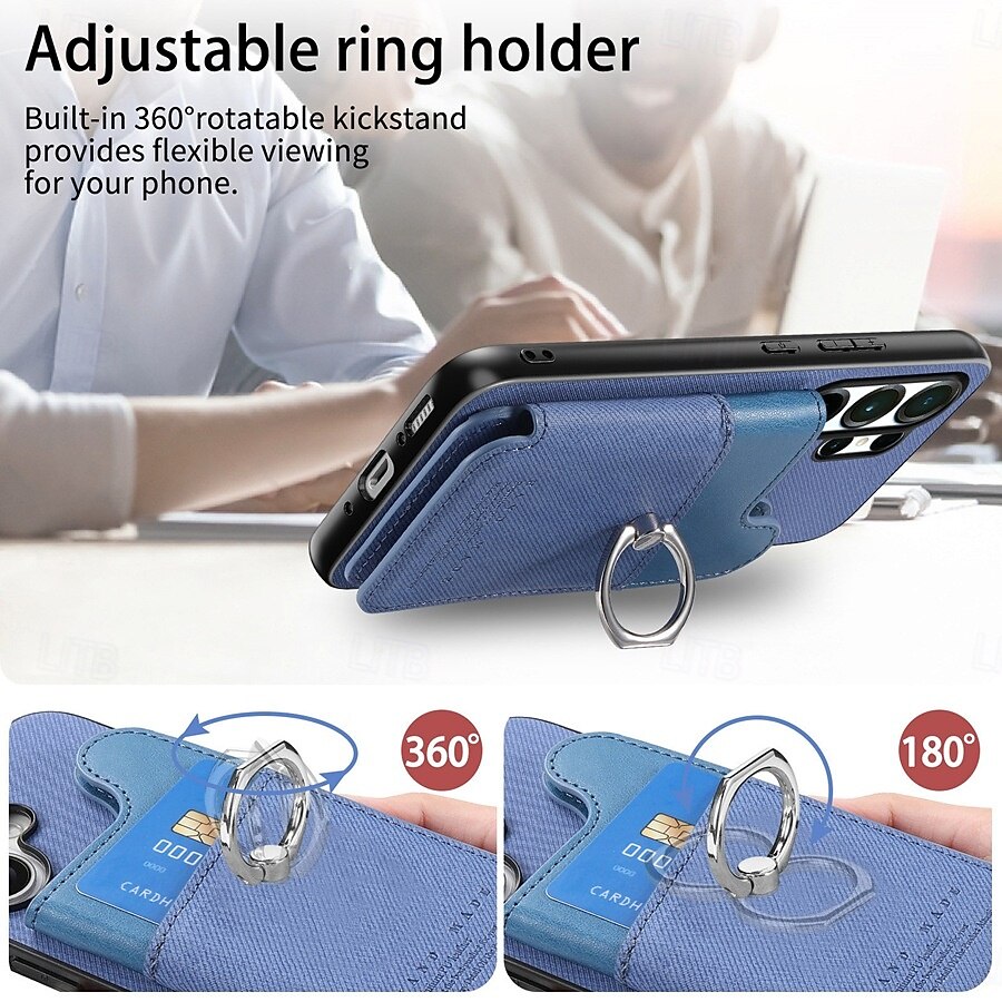 Phone Case For Samsung Galaxy S26 S26 Plus S26 Ultra Back Cover with Stand Holder Ring Holder Ring Buckle Retro TPU PU Leather 2026 - $17.99 –P17