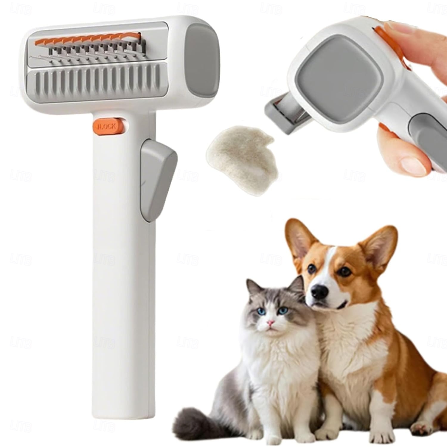 2-in-1 Selbstentwirrungs-Pflegekamm für Haustiere, Entfilzungskamm für Hunde und Katzen, professioneller Unterfellkamm für langhaarige Katzen, Entwirrungsbürste für Hunde zum Entfernen von 2026 - $21.99 –P1