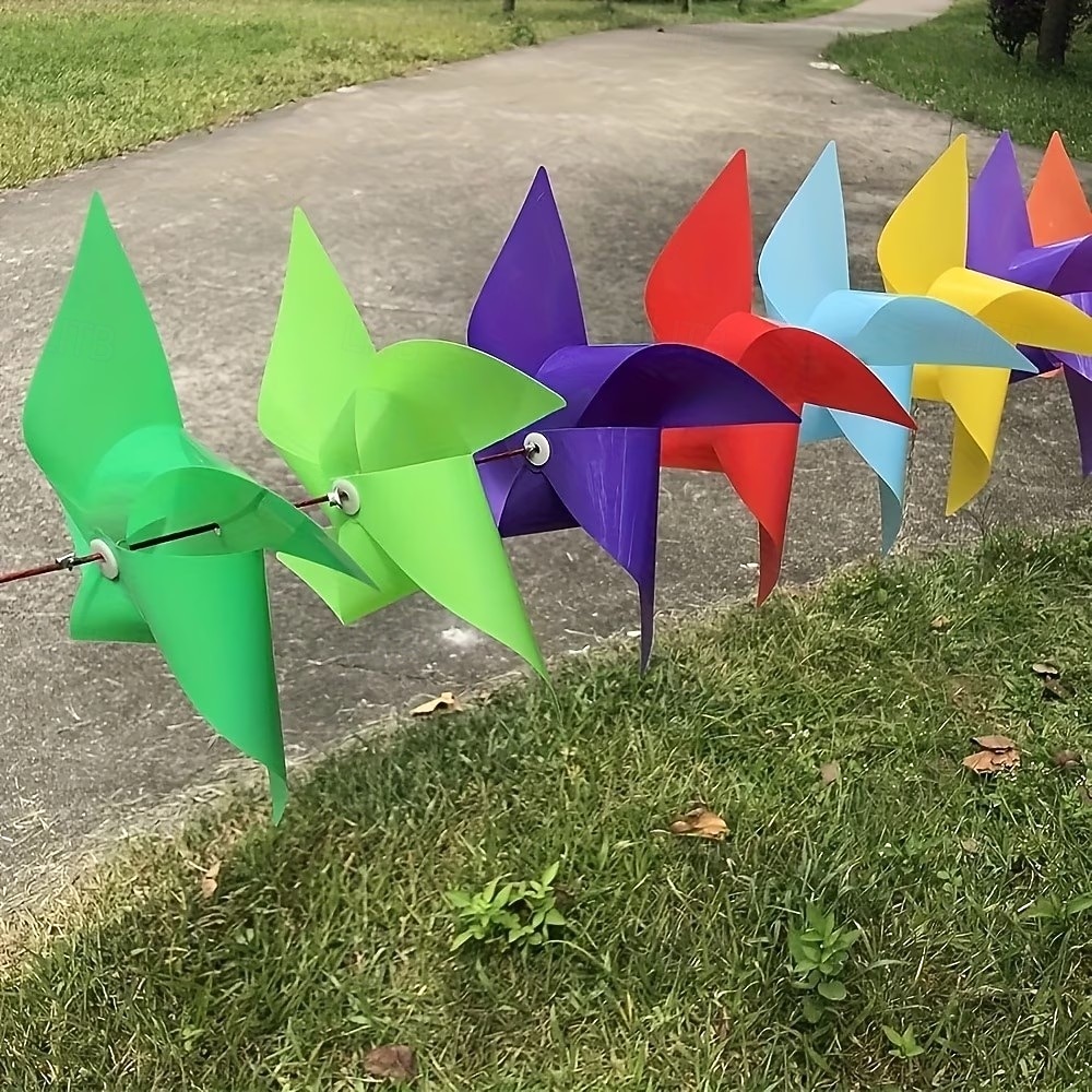 100 unidades - Guirnalda de molinillos de viento de 4 hojas, molinillos de plástico coloridos, incluye 30 metros de hilo, perfectos para bodas, cumpleaños, fiestas y decoración de jardines. 2026 - $19.99 –P5