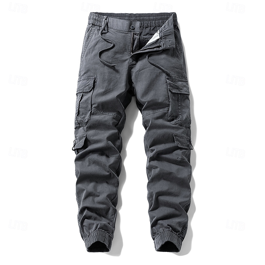 Bărbați Pantaloni cargo Pantaloni casual Παντελόνι πεζοπορίας Cordon Buzunar Simplu Confort Comfortabil Lungime totală Zilnic Casă În aer liber Vacanță Simplu Verde Militar Negru Micro-elastic 2026 - $47.99 –P4