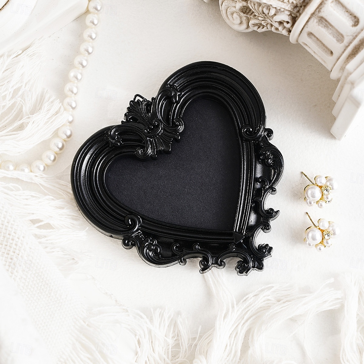 Vintage Black Resin Decorative Frame, Handmade Hand-Painted Ornate Wall Hanging Frame for DIY Wall Decor, Photo Display Frame, Home Wall Decoration Prop for Parties, Festivals 2026 - $21.99 –P13