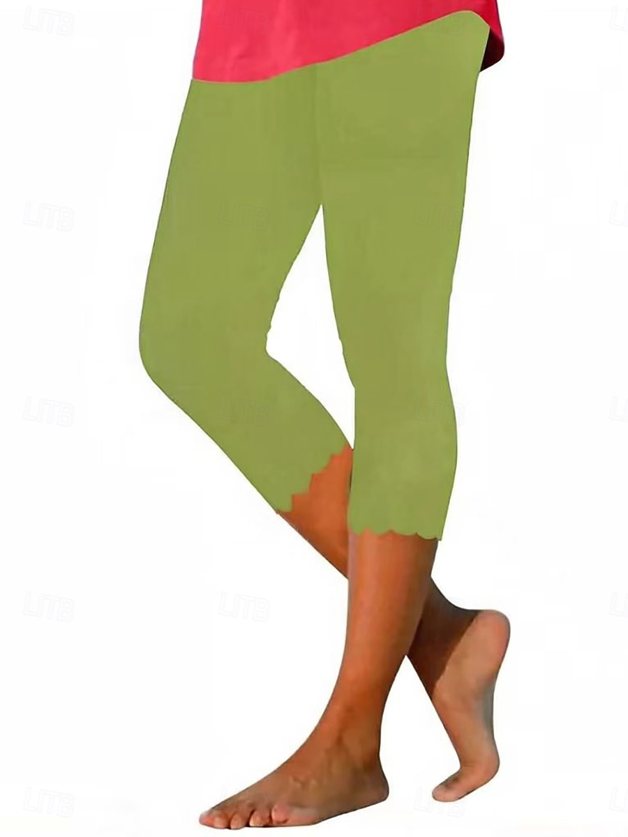 Femmes Slim Chinos Leggings Vacances Classique Occasionnel Longueur mollet Taille moyenne Uni Taille Élastique Confortable Respirant Haute Élasticité Quotidien Extérieur Salle de sport Noir Bleu de 2026 ? $12.99 –P3