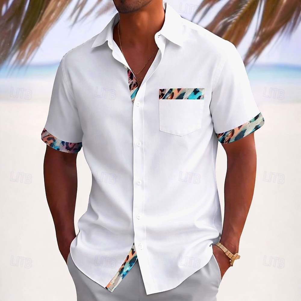 Per uomo Colorato Motivo Geometrico Camicia Camicia Estiva Camicia con Bottoni Manica Corta Moda Casual All'aperto Vacanza Abbigliamento Quotidiano Estate Primavera Collo ripiegato Stampa 3D camicie del 2026 a $25.99 –P4