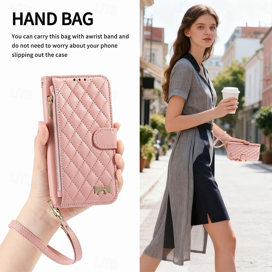 Phone Case For Samsung Galaxy S26 S26 Plus S26 Ultra Wallet Case Flip Cover Zipper with Wrist Strap Kickstand Retro TPU PU Leather 2026 - $19.99 –P14