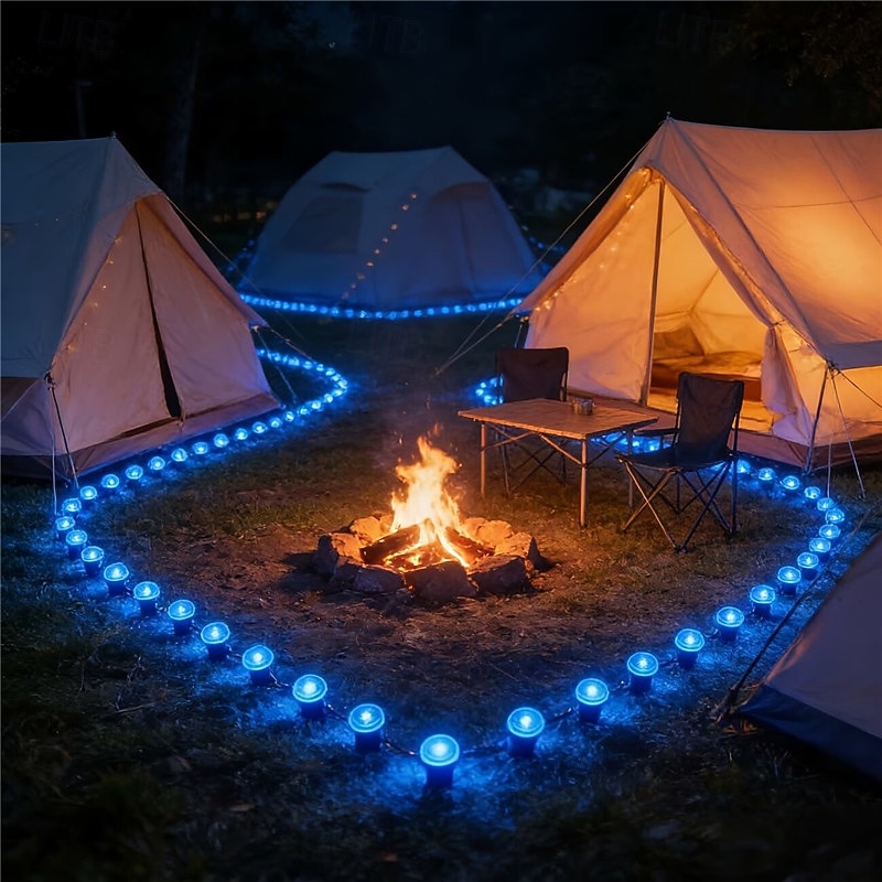 Solar-Powered Led Path Garden Lights  Purple Fairy Lights 30LED IP44 Waterproof  And Durable Recessed Outdoor Garden Lights Suitable For Decorative Lighting Of Walkways Lawns, Camping Parties 2026 - $34.99 –P28