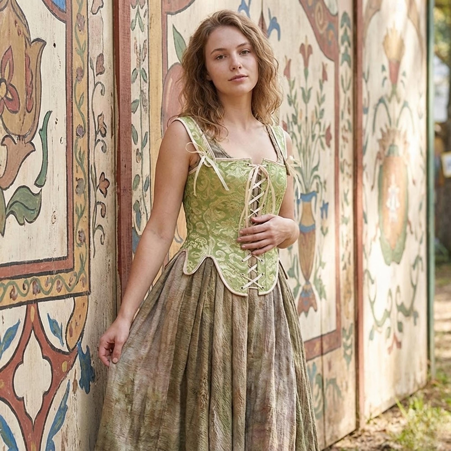 Medieval Renaissance Cottagecore Corset Bodice Viking Peasant Lace up Fancy Dress Women's Celtic Fantasy Halloween Carnival Performance LARP Ren Faire Adults' Corset 2026 - $31.99 –P5
