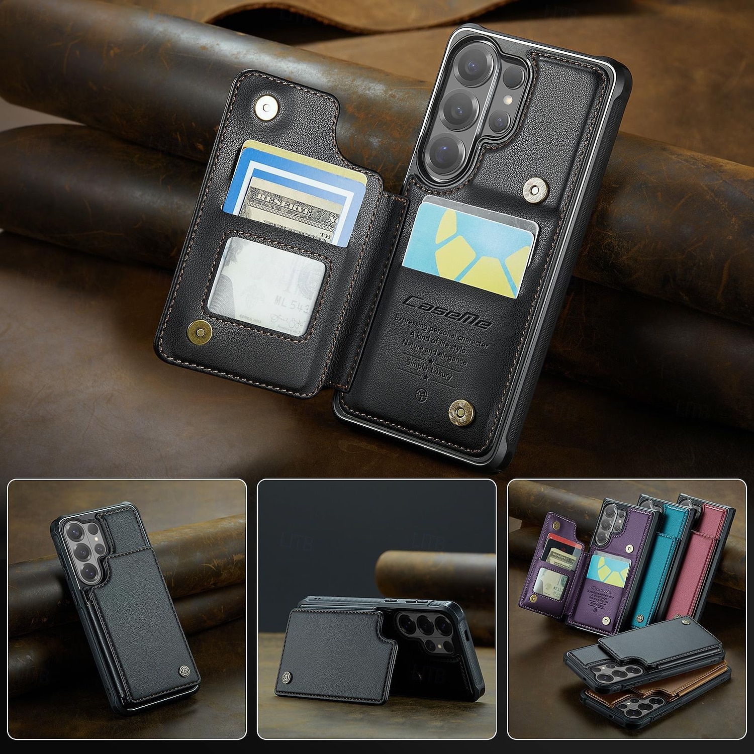 Phone Case For Samsung Galaxy S26 S26 Ultra Plus Wallet Case Flip Cover with Stand Holder Card Slot Shockproof Retro TPU PU Leather 2026 - $17.99 –P12