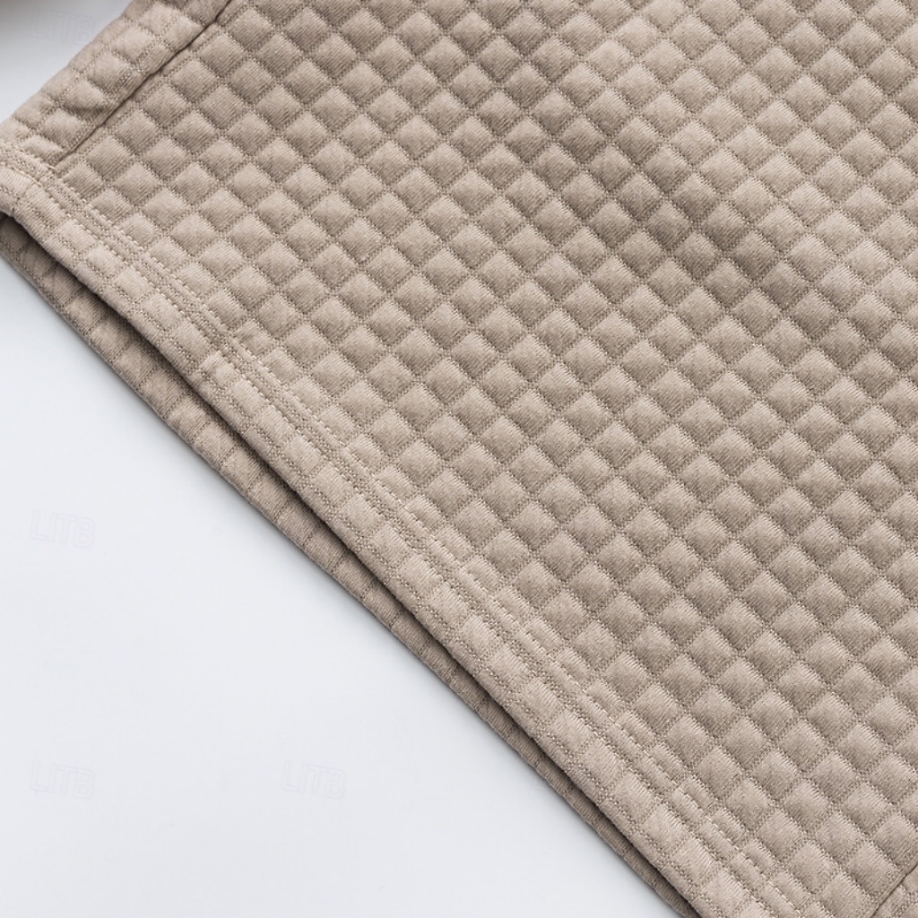 Herre Polo T-skjorte drakter Joggedress Shorts og T-skjorte sett Kortermet Kort Erme Aftæpning Sommer Fargeblokk Gymnastik Fritid Jacquard Glidelås 2 deler Avslappet Feriereise Dagligdagstøy Svart 2026 - $35.99 –P12