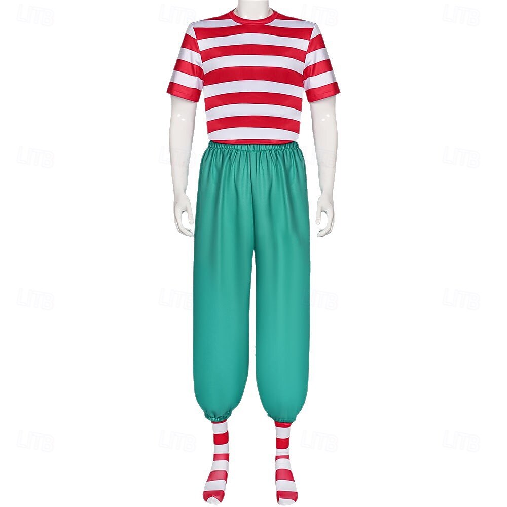 Ocean Adventurer Burlesque Clown Pirat Słomkowy Kapelusz Kostium Cosplay Stroje Anime Stroje tematyczne do filmów i programów telewizyjnych for Męskie Dla dorosłych Bal maskowy Halloween Comic Con 2026 - $119.99 –P5