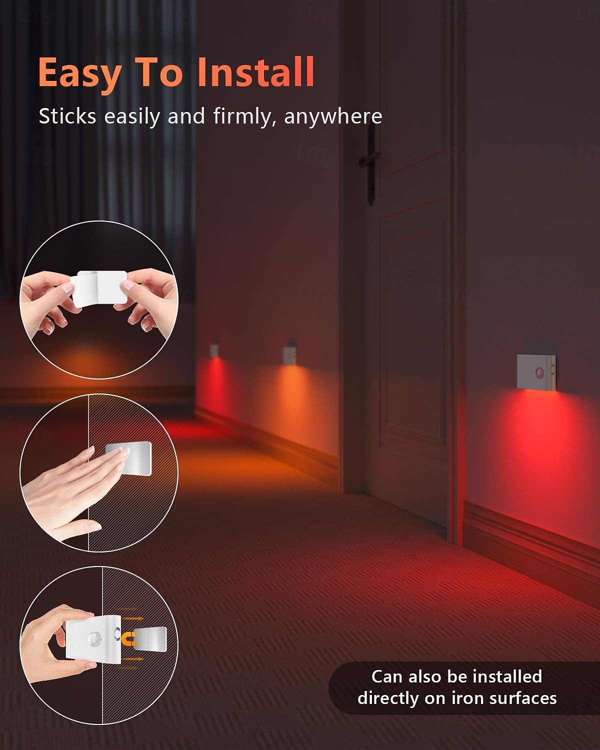 2/4 Packs Stair Lights Indoor, RGB & Warm White Motion Sensor Night Light, Color Changing Motion Sensor Light Indoor, Rechargeable Night Light for Stair,Hallway, Bathroom, Cabinet, Closet, Kitchen 2026 - $17.99 –P4