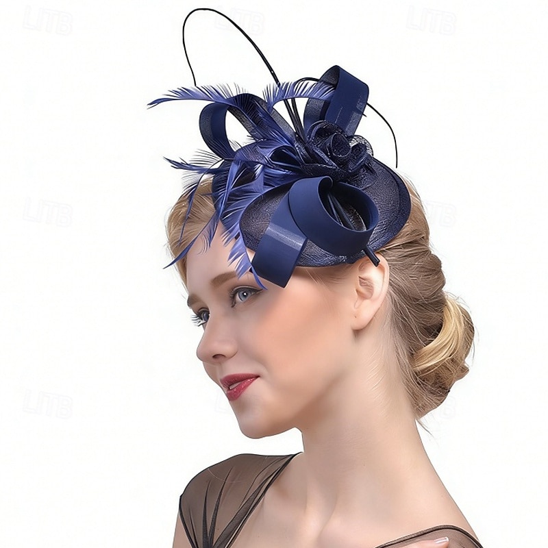fascinators Veer Stof Bruiloft Verjaardag Elegant Vintage leuke Style Met Veer Helm Hoofddeksels 2026 - $22.99 –P4