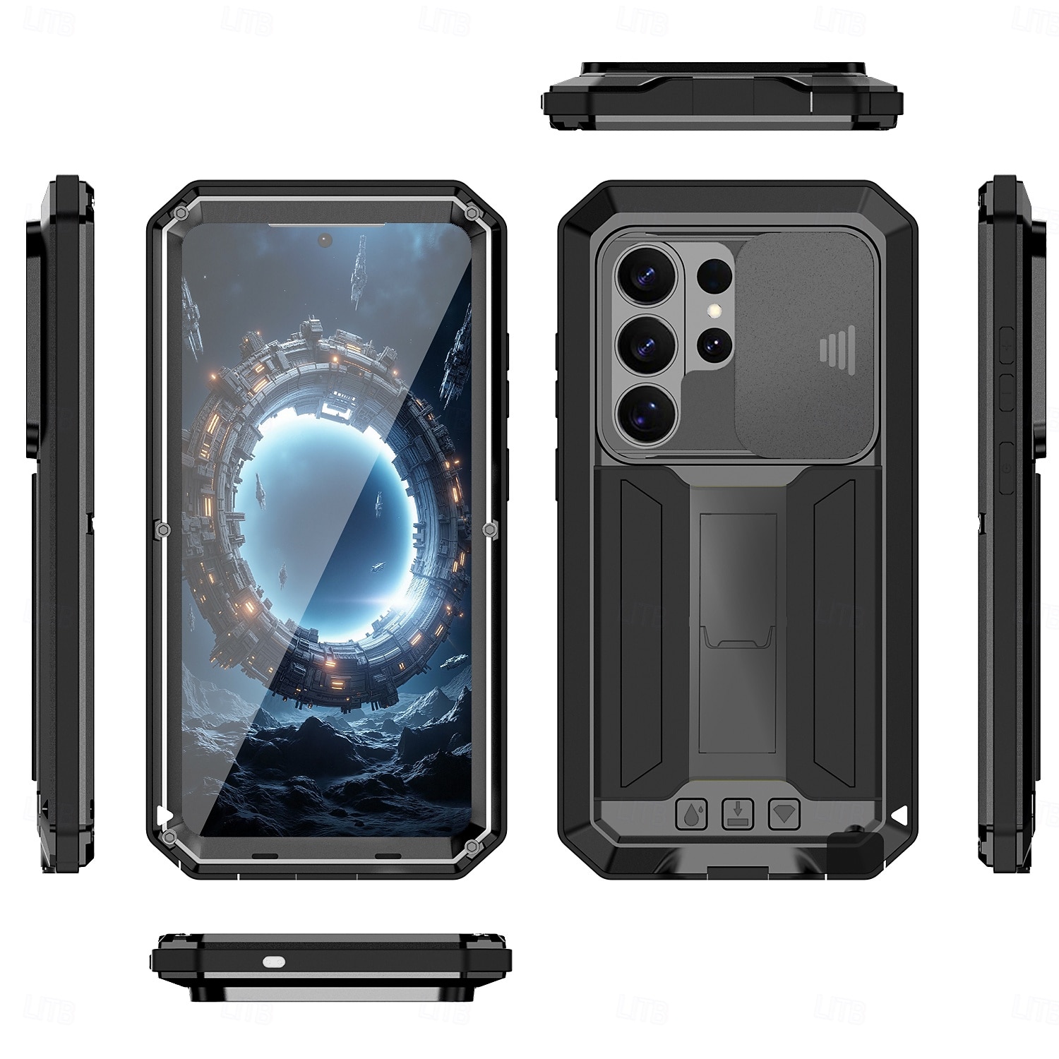 téléphone Coque Pour Samsung Galaxy S26 Ultra Plus S25 Edge S25 FE Adsorption Magnétique avec Support Supporte la Charge Sans Fil Antichoc Métal Silicone de 2026 ? $28.99 –P3