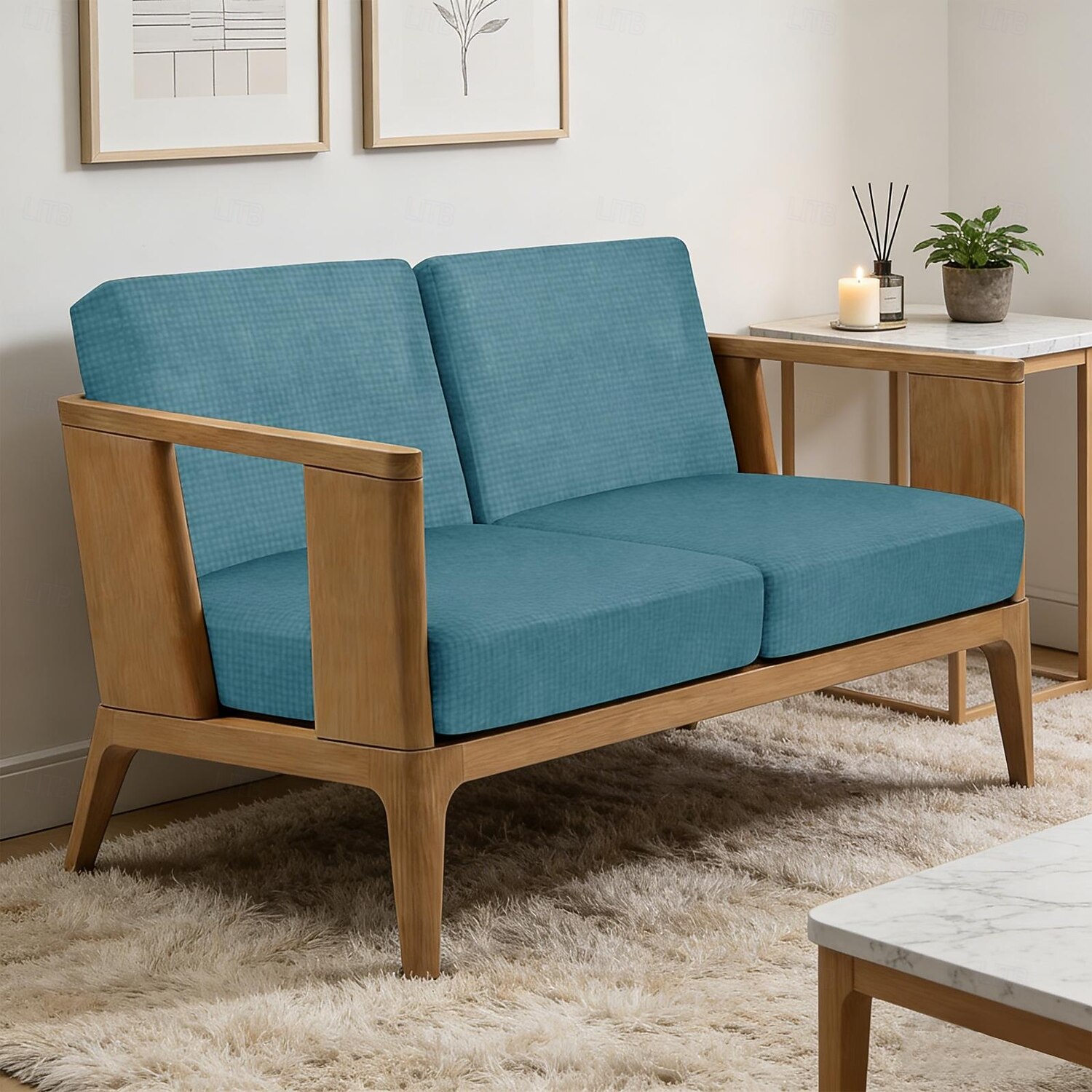 4 stuks stretch kussenhoezen voor buiten, 100% waterdicht, vervangende hoezen voor tuinbanken en -sofa's, wasbare en herbruikbare meubelbeschermers. 2026 - $45.99 –P6