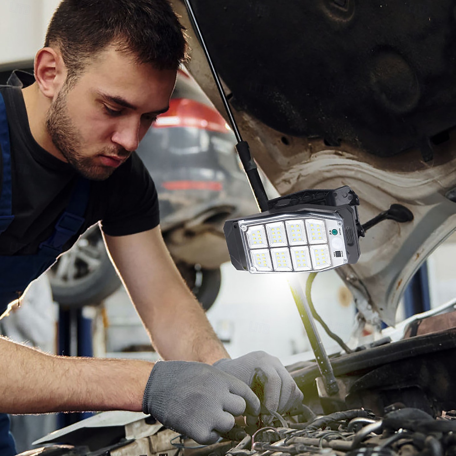 Utendørs solcelledrevet 8-rutenett LED-cob-vegglampe med klips og bevegelsessensor, IP65 vanntett, multifunksjonell nødarbeidslampe for hage, gårdsplass, gjerde, park, garasjebelysning 2026 - AU $36.39 –P6