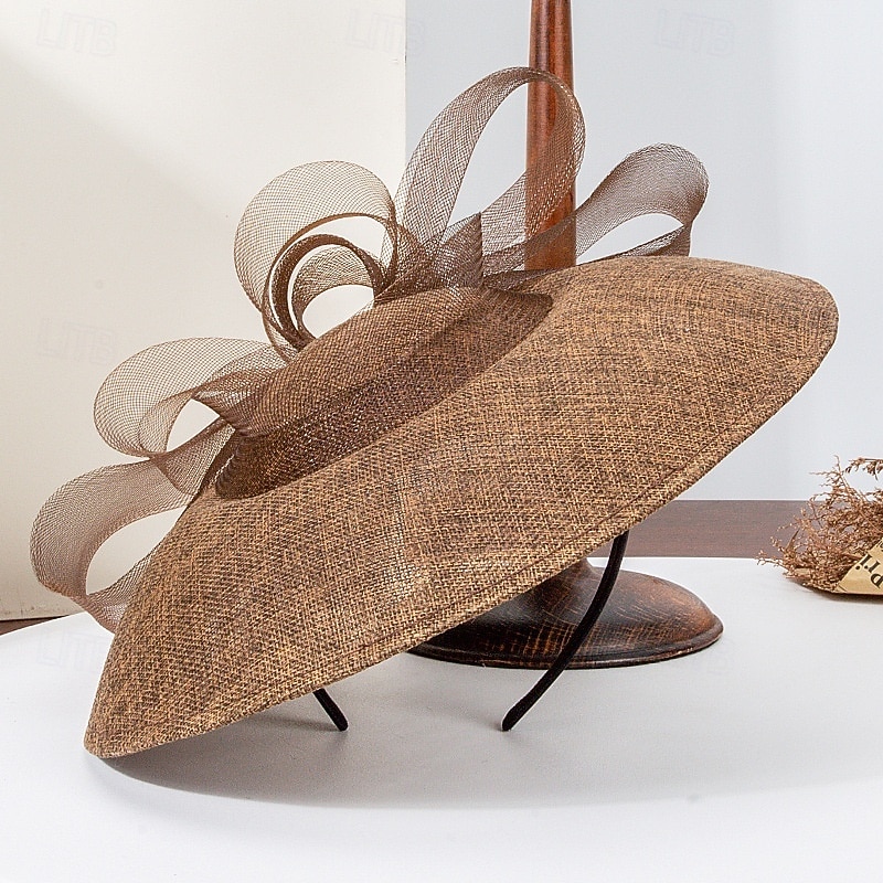 fascinators polyester Bryllup Bursdag Elegant søt stil Med Sløyfe Tyll Hodeplagg Hodeplagg 2026 - $27.99 –P3