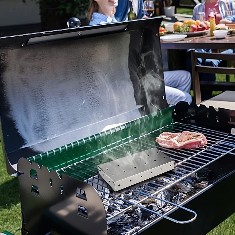 Stainless Steel Wood Chip Smoker Box for Grilling Additions, Suitable for Adding a Smoky Flavor to Gas Or Charcoal Grills, The Best Grilling Accessory for Charcoal And Gas Barbecue Grills 2026 - $15.99 –P5