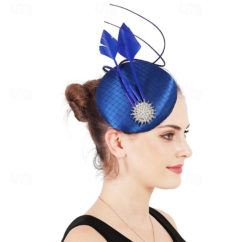 Fascinator Rete Matrimonio Compleanno Vintage Carino Retrò Con Piuma Tulle Copricapo Copricapo del 2026 a $28.99 –P2