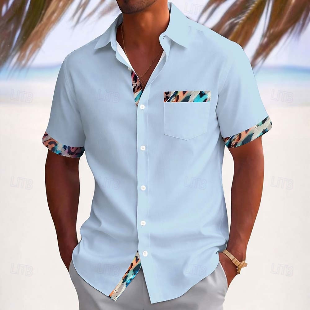 Per uomo Colorato Motivo Geometrico Camicia Camicia Estiva Camicia con Bottoni Manica Corta Moda Casual All'aperto Vacanza Abbigliamento Quotidiano Estate Primavera Collo ripiegato Stampa 3D camicie del 2026 a $25.99 –P1