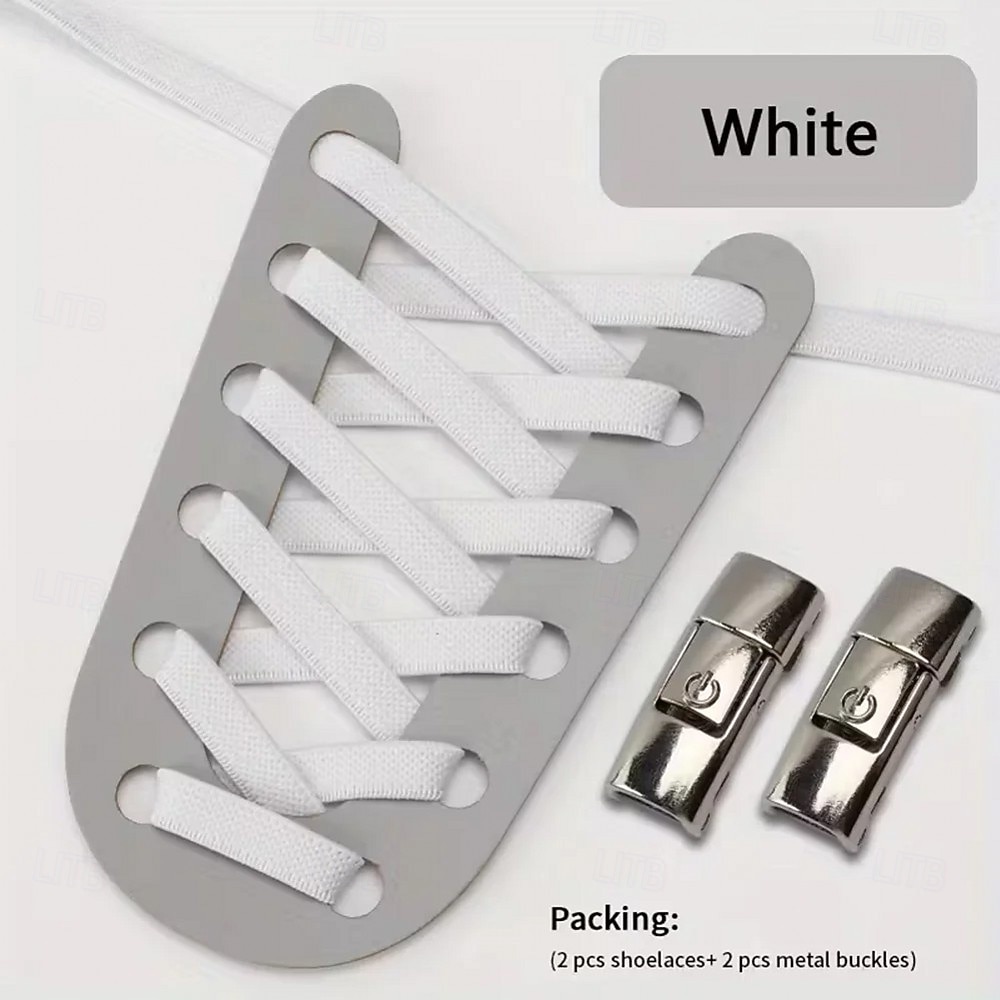 Press Lock Shoelaces Without ties Colorful Lock Elastic Laces Sneakers Kids Adult Flats No Tie Shoe laces for Shoes 8MM Widened Flat No Tie Shoelaces for Shoes Accessories 2026 - $9.99 –P13