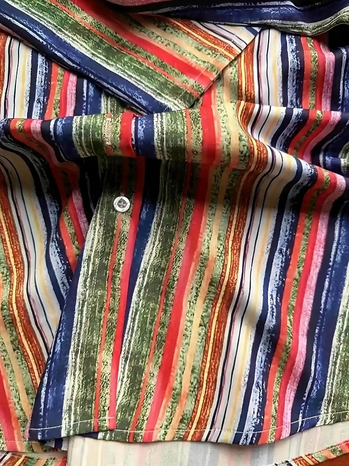 Per donna Camicia Blusa Patchwork Bottoni Stampato Grafico Geometrico Vintage Tropicale Quotidiano Manica Lunga Colletto a Camicia Top Regolari Quotidiano Blu Rosso Estate Primavera del 2026 a $32.99 –P3