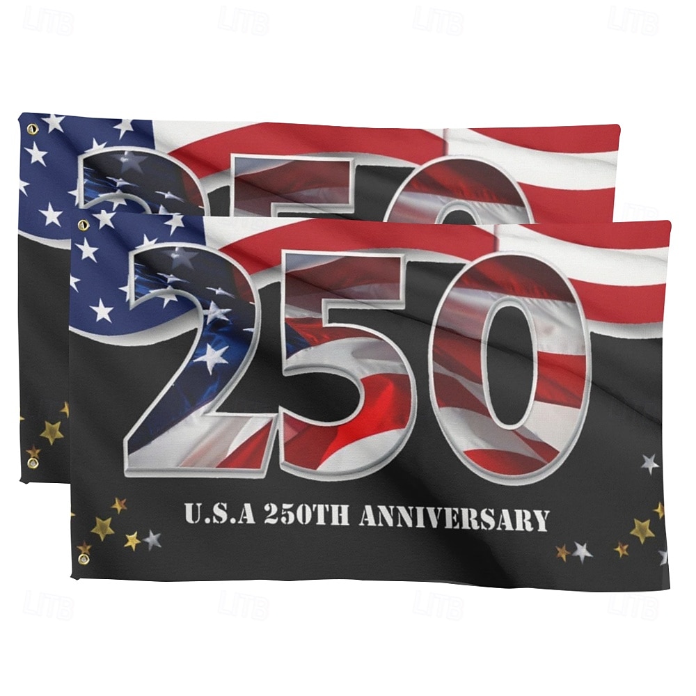 2 buc steaguri aniversare a 250 de ani a Statelor Unite 1776-2026, banner comemorativ exterior patriotic american de 250 de ani pentru decorarea grădinii, curții sau casei 2026 - $27.99 –P1