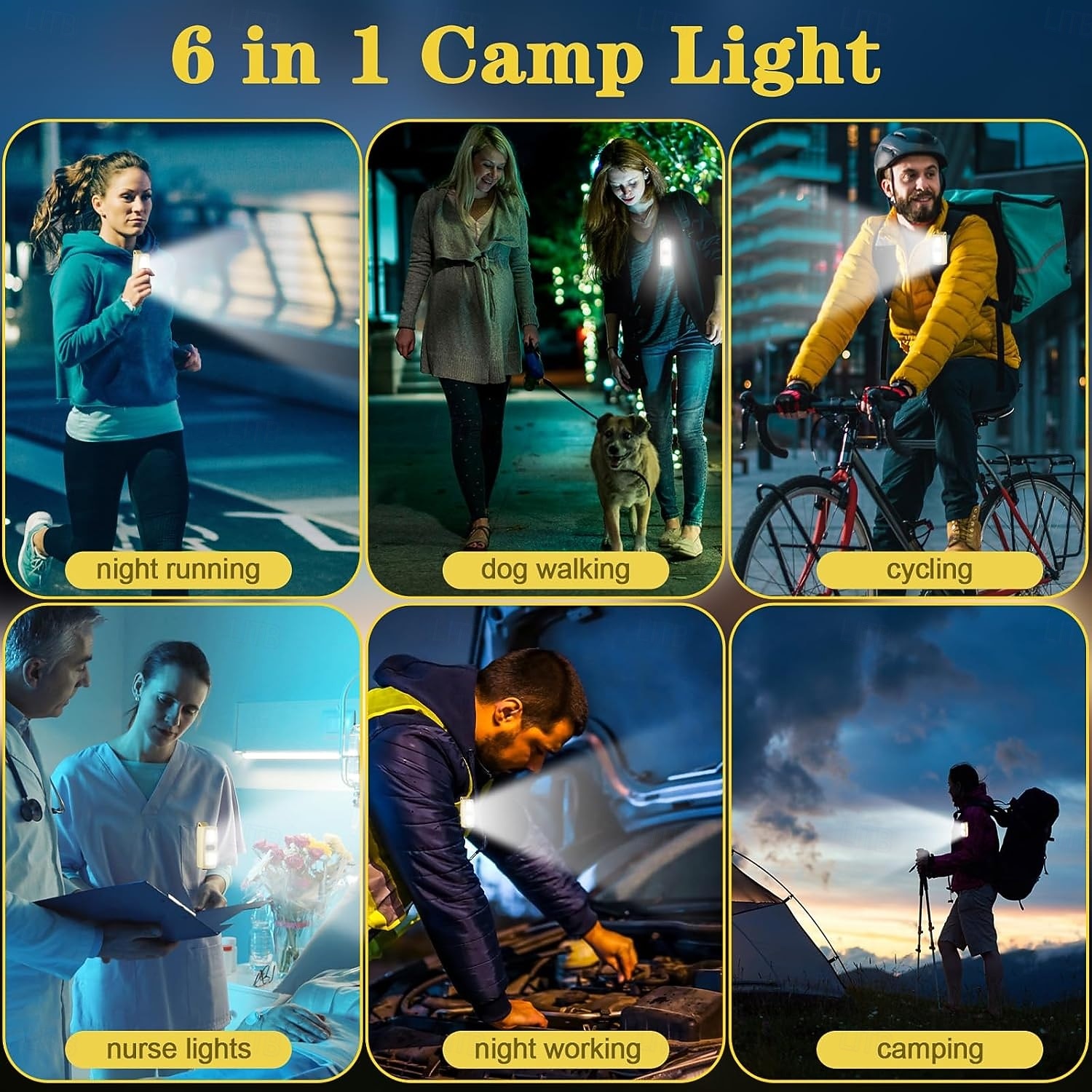 2 Pcs Multi-Functional Type-C Rechargeable Clip-On Running Lights, Mini Portable Flashlights with 7 Modes for Night Running, Cycling, Dog Walking, Hiking, Travel, Maintenance 2026 - $21.99 –P6